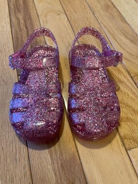 Carter's Girl's Pink Glitter Jelly Sandals